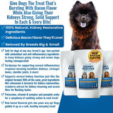 Kidney Restore Bacon Dog Treats 16oz for Petite Dogs. Low Protein Dog Treats for Kidney Support for Small Dogs. Renal Treats for Any Kidney Dog Diet.