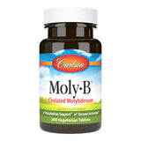 Carlson - Moly-B, Chelated Molybdenum Supplements, Metabolism Support & Enzyme Activation, Molybdenum Glycinate Chelate, 300 Vegetarian Tablets