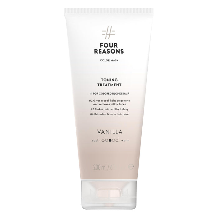 Four Reasons Color Mask - Vanilla Blonde - (27 Colors) Color Depositing Conditioner, Toning Treatment, Tone & Enhance Color-Treated Hair - Semi Permanent Hair Dye, Vegan and Cruelty-Free, 6.76 fl oz