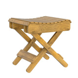 Sorbus Bamboo Folding Step Stool Bench - for Shaving, Shower Foot Rest, Bath Chair - Great for Bathroom, Spa, Sauna, Wooden Seat, Fully Assembled - 11.75" D x 12.25" W x 13.75" H