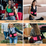 T TIMTAKBO 2.0 Version Lower Back Brace for Pain Relief, Back Brace for Lifting at Work, Back Brace for Herniated Disc and Sciatica, Back Support Belt for Women (Red, S/M Fits 26"-32" Belly Waist)