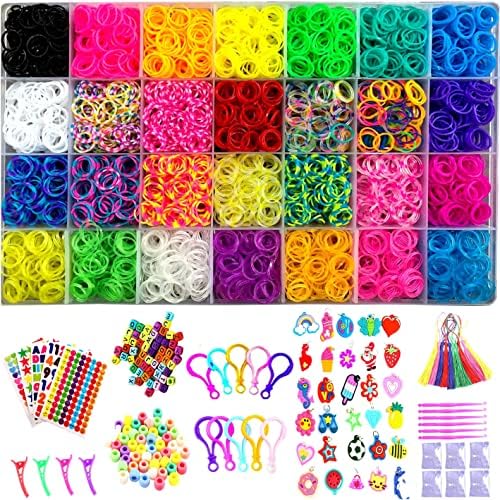 12080+ Loom Bands Kit, Rubber Bands for Bracelet Making Kit, DIY Art Craft Loom Bracelet Kit,2025 Creativity Birthday Gift Ideal Christmas Gifts