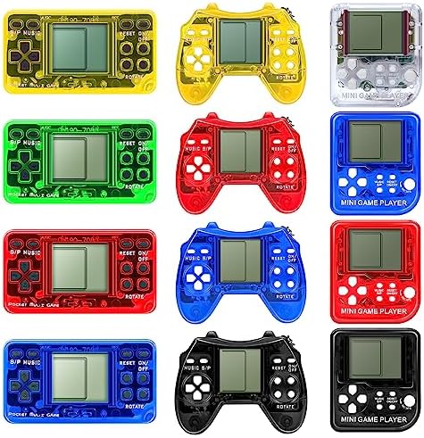 12Pcs Video Game Party Favors for Kids, Arcade Video Game Keychain Video Game Party Supplies