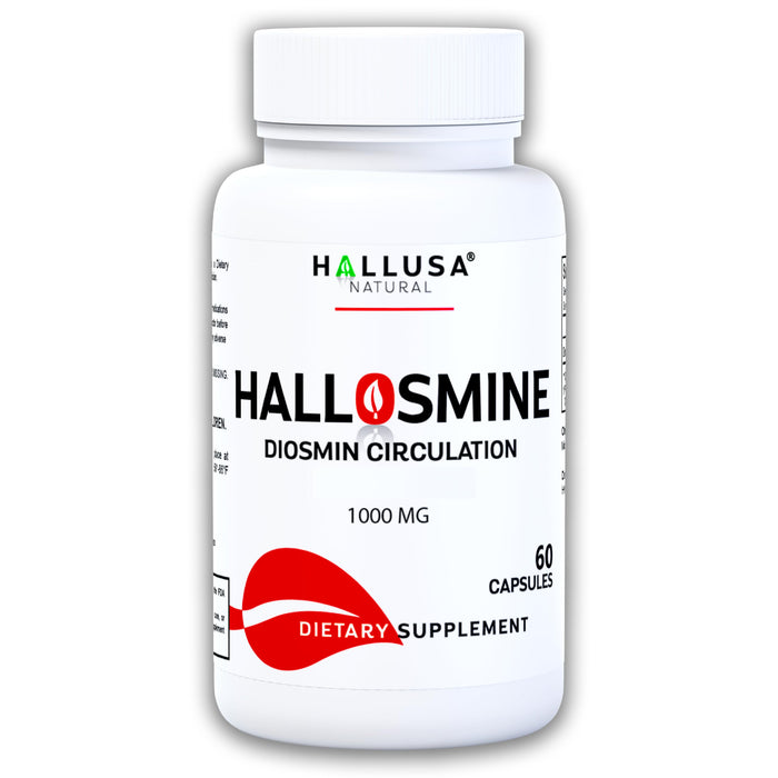 Hallusa Natural Diosmin Circulation - Support for Circulation and Veins - DIOSMIN - DIOSMINE- DIOSMINA - Circulation & Vein Support Supplement
