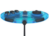 Retro-Bit Official Sega Genesis USB Controller 8-Button Arcade Pad for Sega Genesis Mini, Switch, PC, Mac, Steam, RetroPie, Raspberry Pi - USB Port - (Clear Blue)