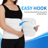 S Abdominal Binder Post Surgery for Men and Women, 12" High Postpartum Tummy Tuck Belt Provides Bariatric Stomach Compression, High Elasticity, Breathable - (45" - 60") 4 PANEL