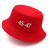 Trump 2024 45-47 MAGA Bucket Hats for Men Women,Donald Trump Bucket Hat Make America Great Again Baseball Caps 3D Embroidery MAGA Trump Hat