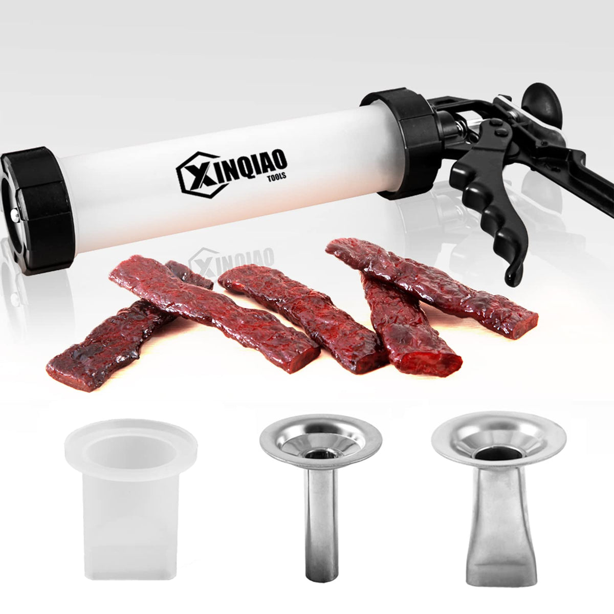 XINQIAO Jerky Gun Food Grade Plastic Beef Jerky Gun Kit, 1 LB Jerky Ma