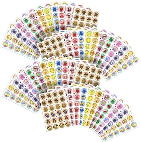 Scratch and Sniff Stickers, 1152 Pieces Fruits and Foods Smelly Stickers, 12 Different Scents, 48 Sheets, Reward Motivate Stickers for Kids, Teachers, Crafts, Party Favor, Christmas Gift