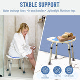 Dr. Kay's Heavy Duty Shower Chair for Seniors – Non-Slip Bath Seat for Elderly & Disabled – Adjustable Shower Stool for Inside Tub, Bathroom & Shower Bench – Portable Bath Chair for Adults, 300 lb