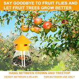 Simashts Reusable Fruit Fly Traps Outdoor Hanging with Fruit Fly Bait Trap Refill, Fly Killer Fruit Fly Catchers for Outdoor Vegetable Garden, Orchards (Not for Kitchen)