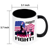 Maustic Trump Shot Fist Pump Mug, Trump Survived Shot, Trump Fight Fight Fight Shooting Mug, Donald Trump Gifts, Trump Merchandise, Birthday Christmas Gifts for Trump Supporter Republicans, 11 Oz