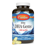 Carlson - Elite DHA Gems, 1000 mg DHA, Wild Caught, Sustainably Sourced, Brain Function & Healthy Vision, 120 Softgels