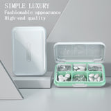 Travel Pill Organizer Moisture WaterProof Small Pill Box for Pocket Purse 6 Compartments Portable Pill Case Medicine Vitamin Holder Container (White, 6 Compartments)