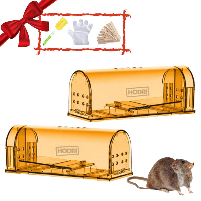 Mouse Traps Indoor for Home, Humane Mouse Trap (Brown)