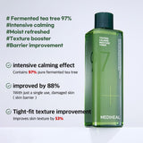 MEDIHEAL Teatree Calming Moisture Toner (11.8 fl oz), Quick Calming and Deep Hydration Toner with Teatree Extract Leaf Oil for Sensitive Skin Type