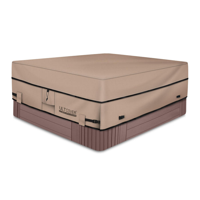 ULTCOVER Waterproof 600D Polyester Square Hot Tub Cover Outdoor SPA Covers 85 x 85 inch
