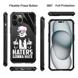 TMENGTANG Case Compatible with iPhone 14 Pro Max,Haters Gonna Hate President Trump for Boy Men [Shockproof Corners] [Anti-Scratch] Military Grade Protective Case for iPhone 14 Pro Max