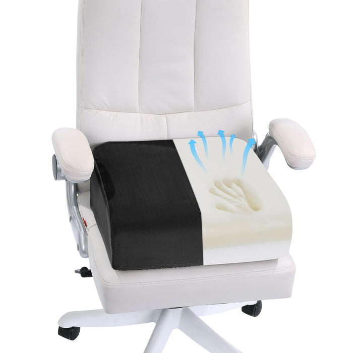 HOMBYS Extra Thick Seat Cushions for Office Chair,Adult Booster Seat for Car,Memory Foam Car Cushion for Height,Chair Cushions for Elderly Wheelchair,Desk Chair Seat Cushion (Black)