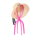 Dreamlover Wig Holder, Multiple Tall Wig Stands for Long Wigs, Hot Pink, 3 Pack