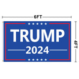 Trump 2024 Flag 4x6 Outdoor Indoor- Donald Trump 2024 Flag- Double Sided Printing- Double Stitched- Polyester with Brass Grommets (4x6 Ft)