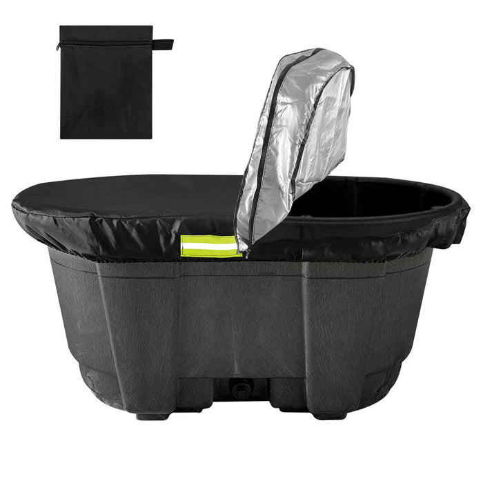 MQLD Rubermaid 100 Gallon Oval Stock Tank Water Trough Cover with Zipper