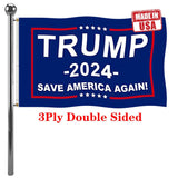 Jayus Trump 2024 Save America Again Flag 3x5 Double Sided 3Ply Donald Trump Won Flag Banner for 2024 President with 2 Brass Grommets