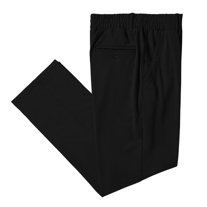 LETAOTAO Mens Elastic Waist Slack Pants for Seniors Adaptive Mens Pants for Elderly with Zipper Fly (Black,36W x 32L)