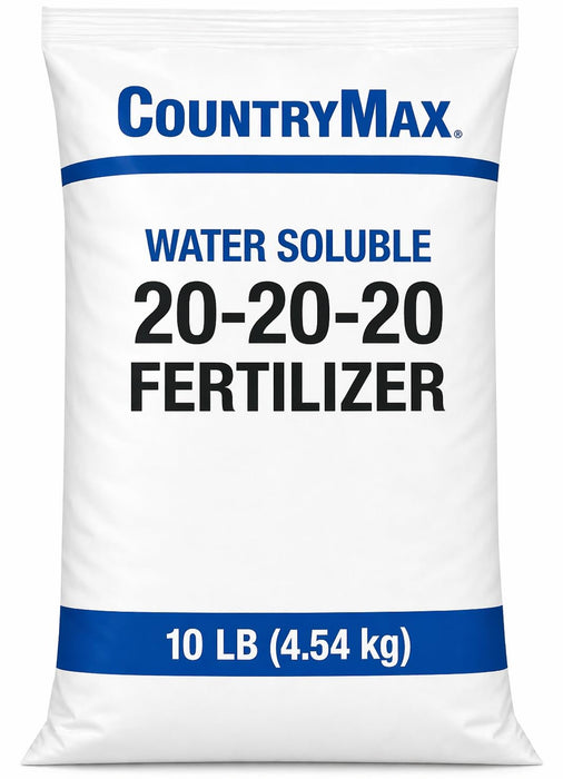 CountryMax 20-20-20 All Purpose Fertilizer 10 lb – Balanced NPK Plant Food for Lawn, Garden, Vegetables, Flowers & Indoor Plants