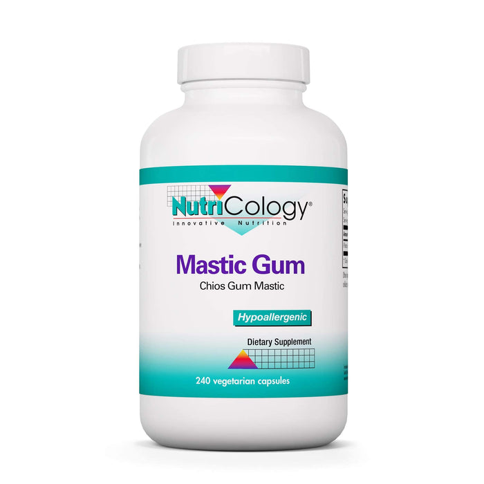 Nutricology Mastic Gum Dietary Supplement - Authentic Chios Matisha, GI Health, Hypoallergenic, Vegetarian Capsules, Gluten Free - 240 Count