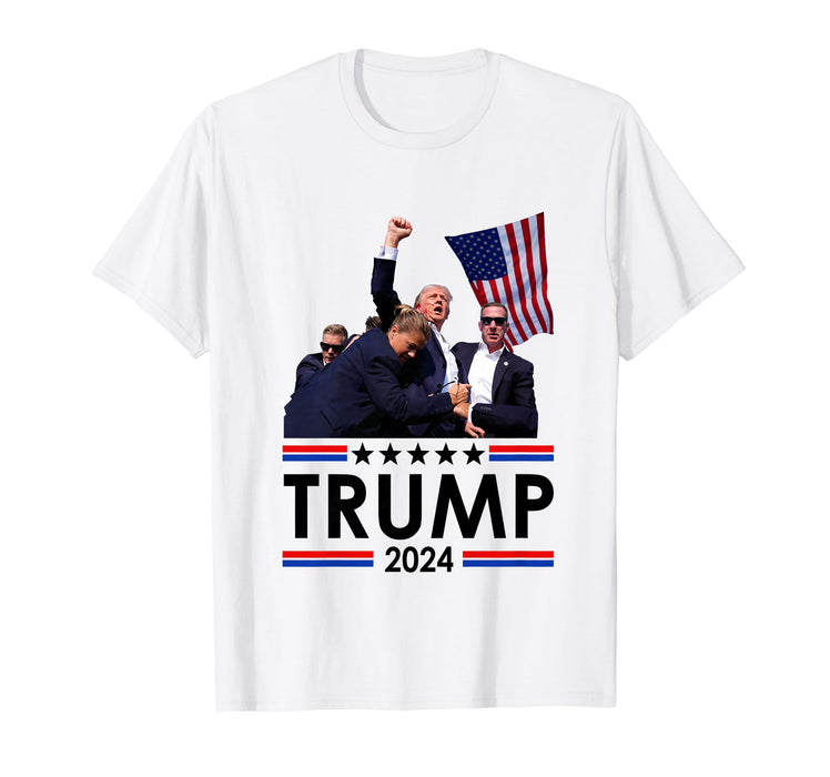 Trump Fist Pump Shot At Trump 2024 Trump Survives Rally T-Shirt