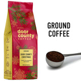 Door County Coffee Door County Christmas Flavored Coffee Ground | 8oz Bag | Holiday Seasonal Coffee | Medium Roast | 100% Specialty Arabica Coffee | Cinnamon & Spice Flavored Coffee