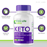 Trim Life Labs Keto Capsules - Trim Life Labs Weight Loss Keto Pills Support Maximum Strength Formula Keto+ACV Supplement Reviews Over Night Pastilla (60 Capsules)