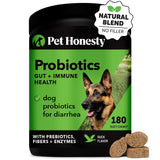 Pet Honesty Probiotics for Dogs - Digestive Enzymes Promotes Gut Health, Dog Probiotics for Diarrhea & Bowel Support, Immunity Health & Itch Relief, Prebiotics and Probiotics (Pumpkin 180 ct)