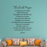 VWAQ The Lord's Prayer Bible Wall Decal Our Father Vinyl Wall Art Scripture Quote Faith Home Christian Decor Stickers