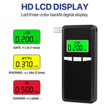 Breathalyzer,Upgrade Professional-Grade Accuracy Alcohol Tester with Digital Blue LCD Display for Home or Party Use with 10 Mouthpieces