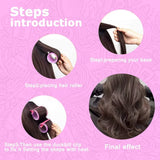 Self grip hair roller set 36 pcs,Heatless hair curlers,Hair rollers with hair roller clips and comb,Salon hairdressing curlers,DIY Hair Styles, Sungenol 3 Sizes Rose red Hair Rollers in 1 set