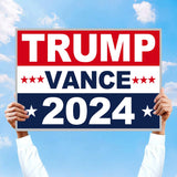 Oligei Trump Yard Signs, Large Trump yard signs 2024 18" X 24", Trump-Vance Yard Signs 2024 Double Sided Fade Resistant, Take America Back Trump Vance Signs for Yard Heavy Duty Metal H-Frames