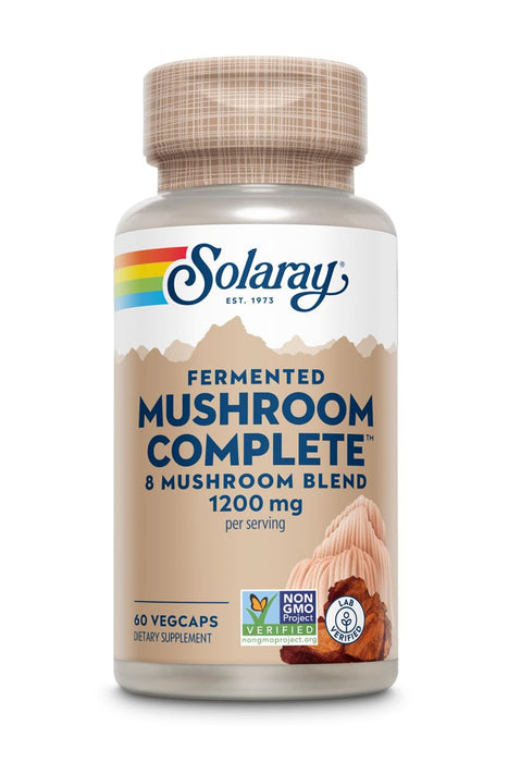 Solaray Fermented Mushroom Complete 1200 mg | Healthy Immune Function Support | 30 Serv | 60 VegCaps