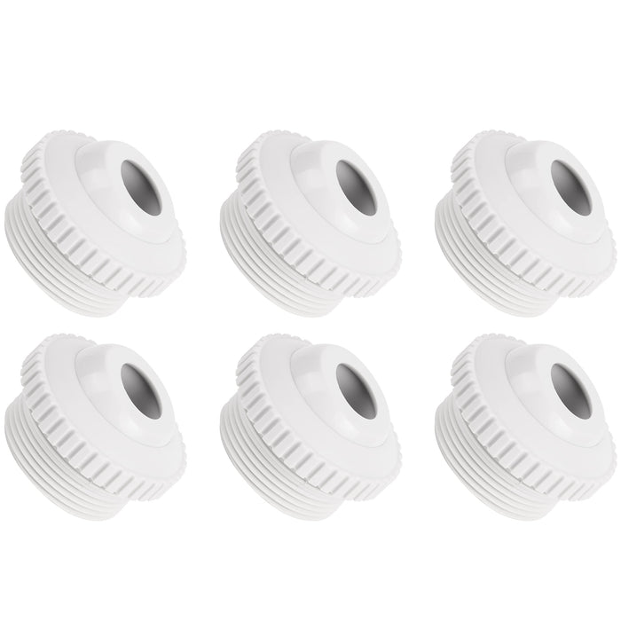 BlueStars Upgraded Pool Jet Nozzles SP1419D Directional Flow Hydrostream Return Jet Compatible with Adjustable 3/4" Opening Rotating Eyeball and 1-1/2 Inch MIP Thread - PACK OF 6