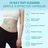 15 Day Cleanse, 15 Day Gut Cleanse Bowel Dissolving Capsules, Help Gut Cleanse&Colon Cleanse,Focus On Gut Health for Women and Men,30 Count (Pack of 2)