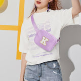 YOOLIFE Birthday Gifts for Women - 30th 40th 50th 60th 70th Birthday Gifts for Mom Daughter Her Freind Sister Girlfriend, Personalized Gifts Christmas Gifts, Initial Belt Bag Crossbody Bags, Purple S