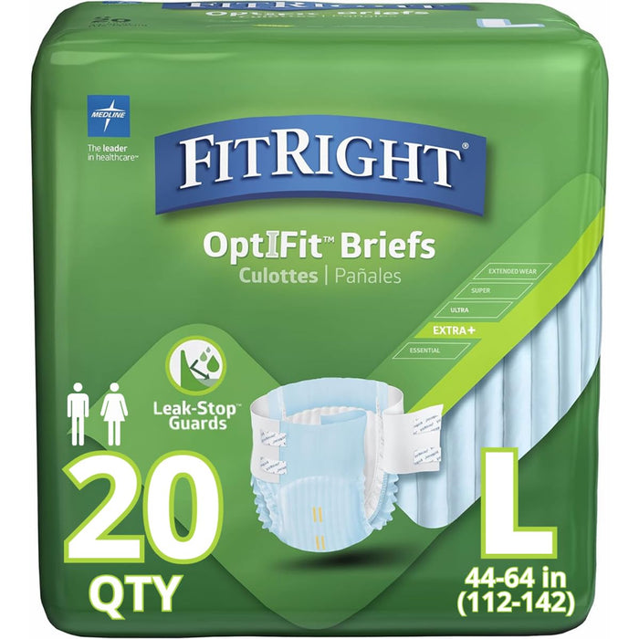 MEDLINE FitRight Plus Briefs (Pack of 20)