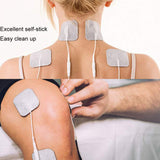 TENS Unit Pads 100Pcs Wired Self-Adhesive Electrodes Premium Replacement Pads for TENS Units - 2x2 Inches (2x2-100Pcs)