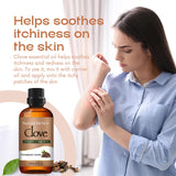 Natural Riches Pure Clove Essential Oil 4 Fl Oz, Therapeutic Grade for Tooth Ache Soothes Sore Muscles Clove Bud Oil Essential Oil for Teeth, Gums, Toothache, Skin Use and Hair Care.