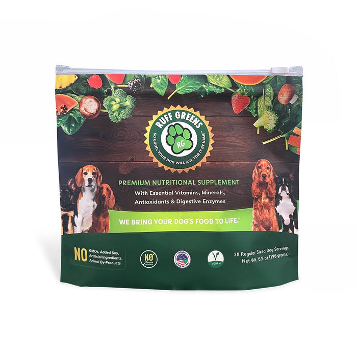 Ruff Greens - Vitamin & Mineral Supplement, Nutritional Support & Probiotics for Dogs, Dog Vitamin Powder, Nutritionally Pure Superfood, 6.9 Ounce