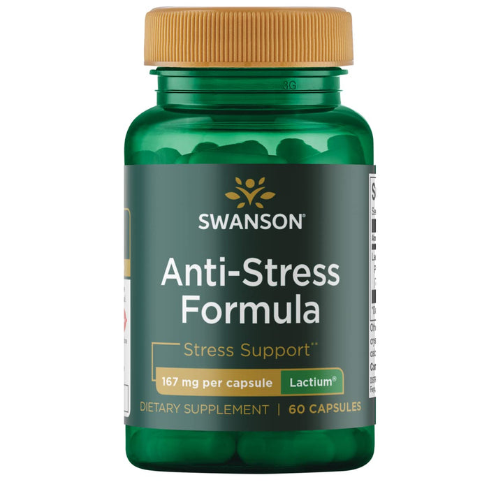 Swanson Women's Anti-Stress Formula (Lactium) - Helps Counter Stress, Promotes Relaxation and Sleep Support - (60 Capsules, 167mg) 1 Pack