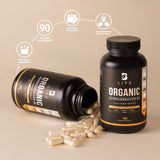 B Life Vegan Pure Organic Ashwagandha Powder KSM-66 Extract and Organic Black Pepper | 180 Caps - 90 Days | Stress Support, Mood Enhancer | Made in The USA.