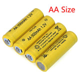 XFULL 12 Packs 1.2V AA 900mAh Ni-Cd Rechargable Batteries for Solar Lights,Lawn Landscape Lighting（AA Size）