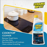 Cerama Bryte Removes Tough Stains Cooktop and Stove Top Cleaner for Glass - Ceramic Surfaces, 18 Ounces, 2 Pack